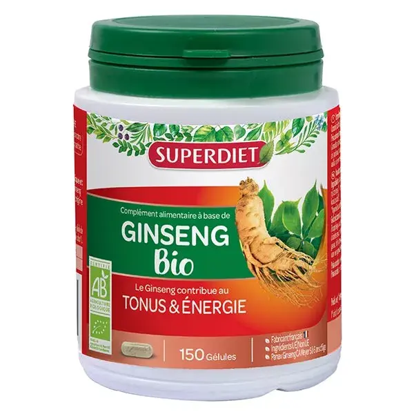 Superdiet Ginseng Orgânico 150 cápsulas