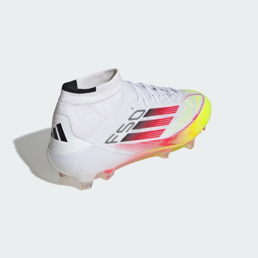 adidas F50 Elite Mid FG Pure Victory - Blanc/Lucid Red/Jaune Femme