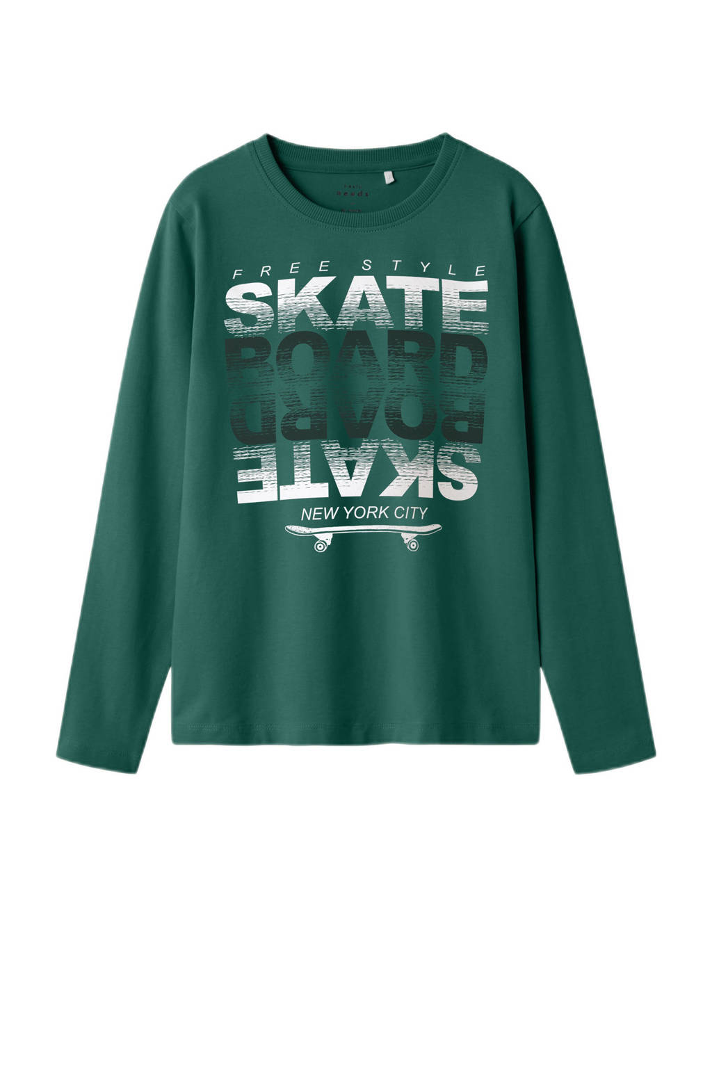 NAME IT longsleeve NKMVUX met printopdruk groen