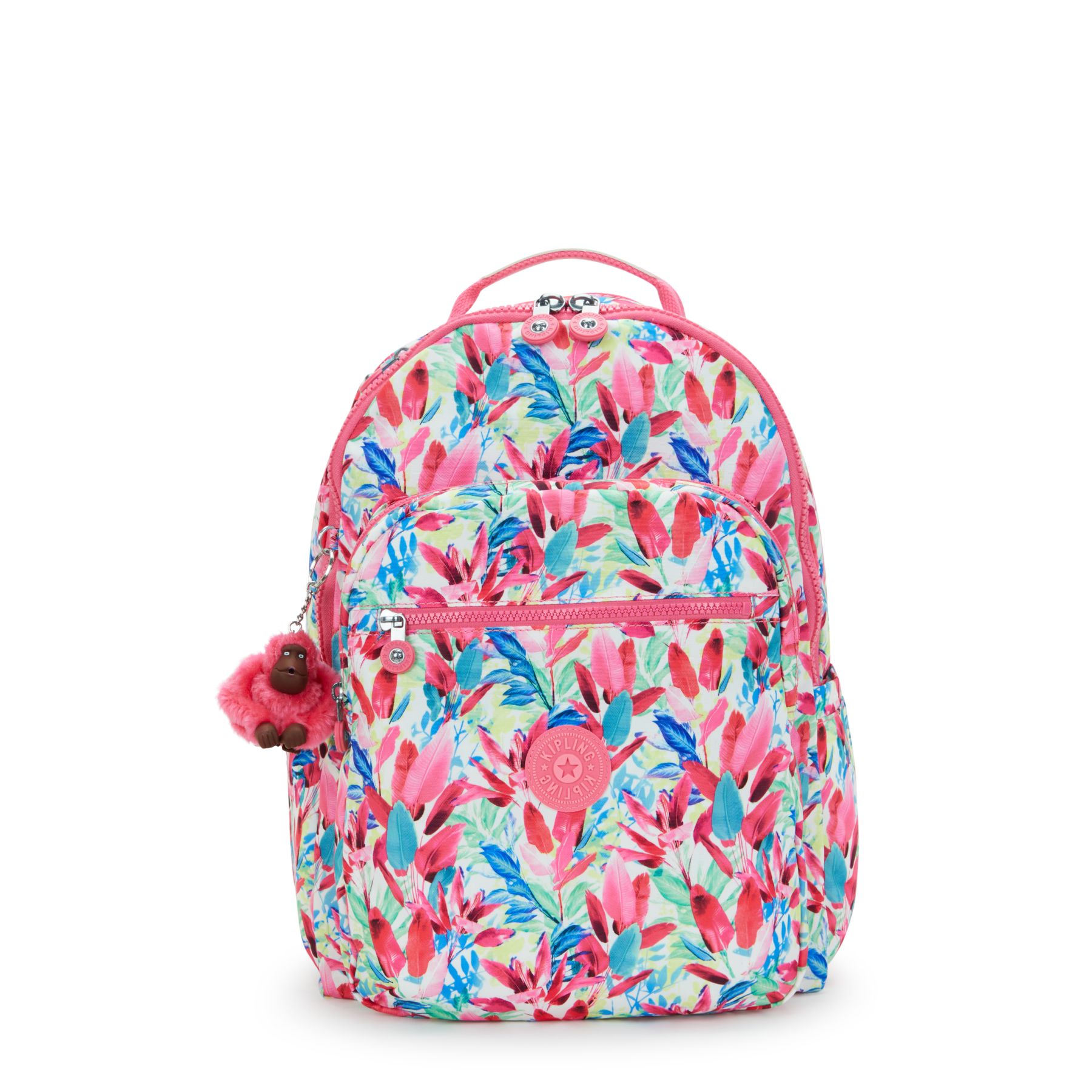 SEOUL Grand Sac à Dos Avec Protection Pour Ordinateur Portable - Flamingo Leaves