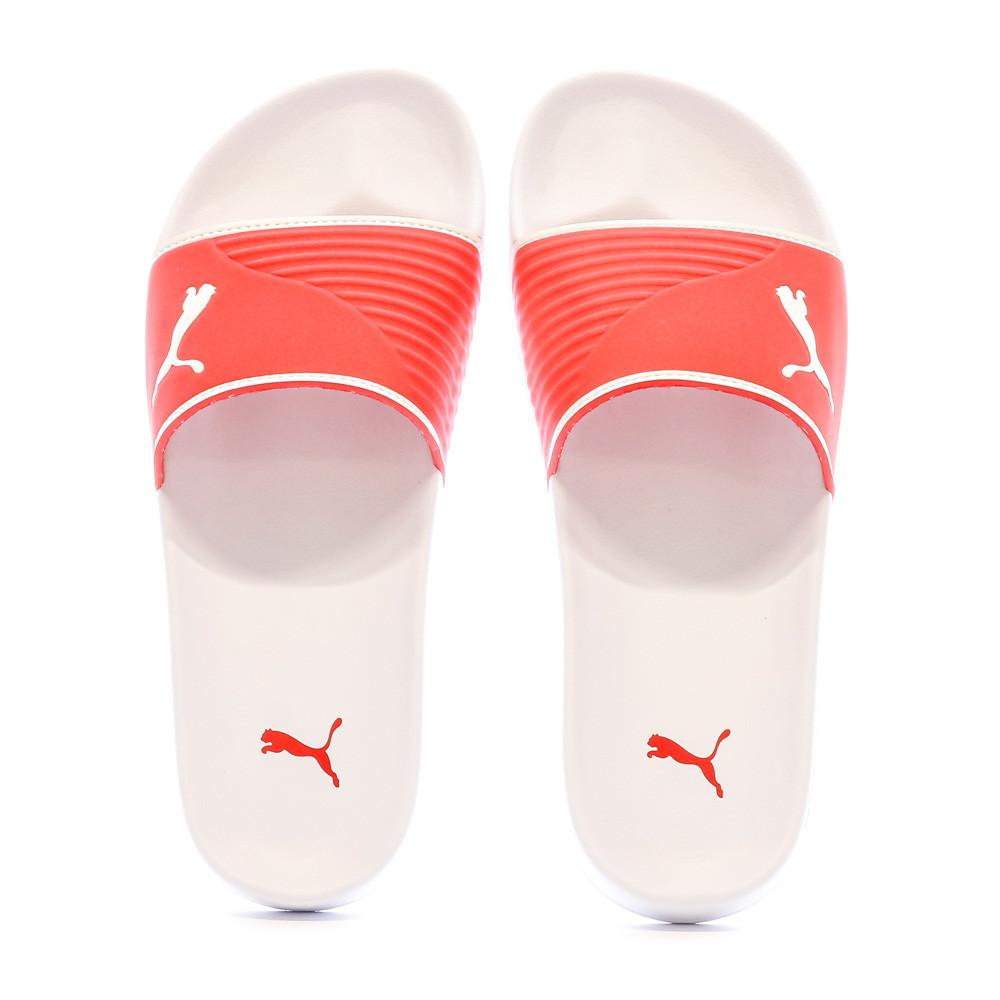Puma Claquettes Rouge/Blanc Homme Puma Lead cat 2.0