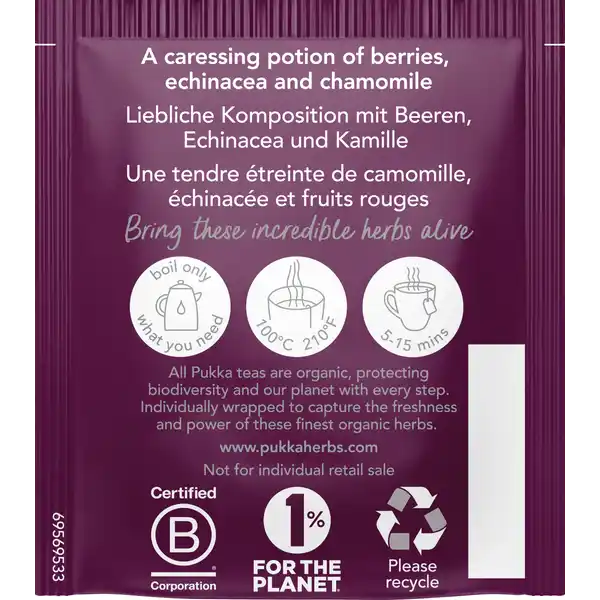 Bio-Kräutertee Night Time Berry, mit Beeren, Echinacea und Kamille