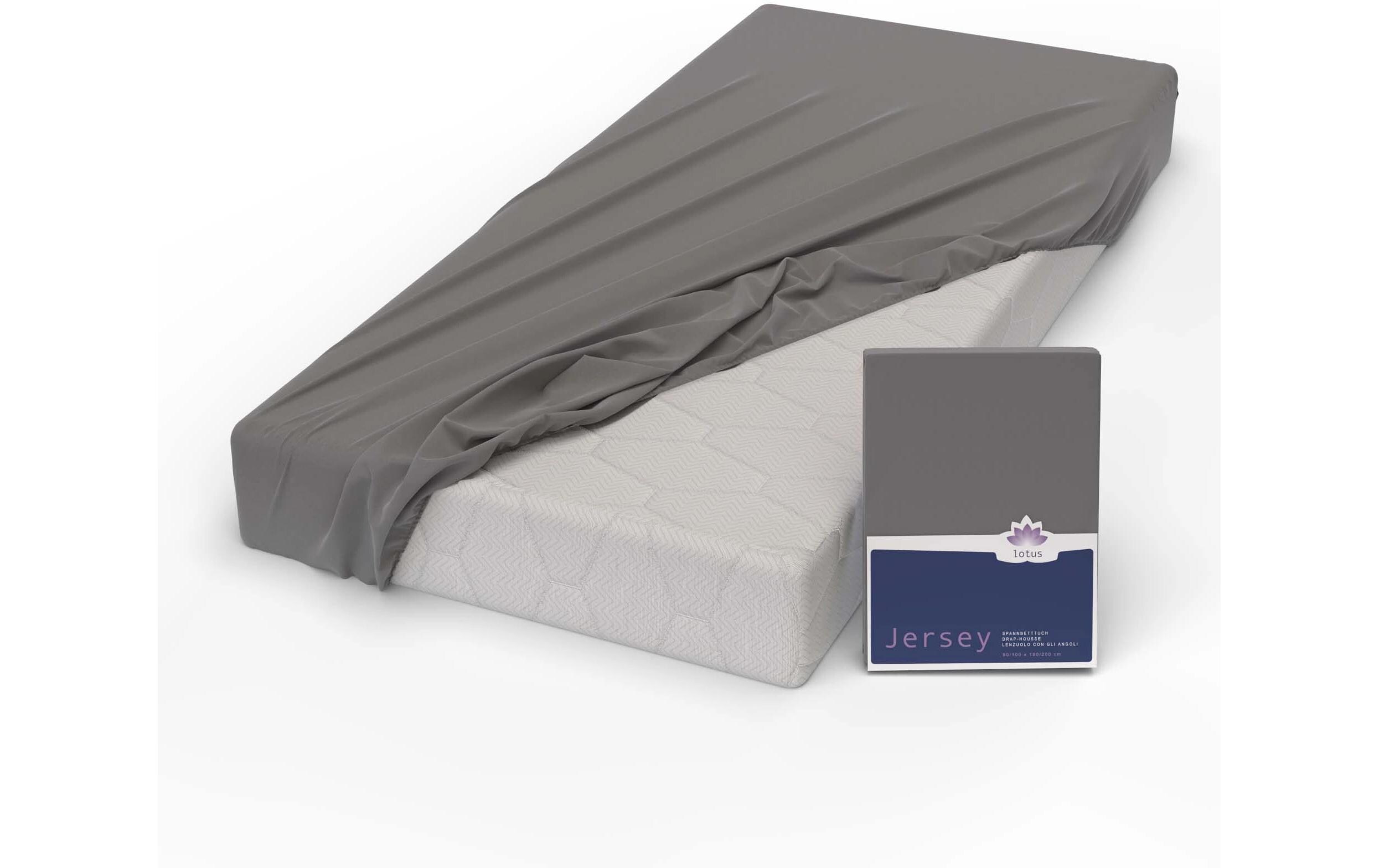 Fixleintuch Jersey Comfort 180 x 200 cm, DunkelgrauJersey Spannbetttuch aus 100% Baumwolle