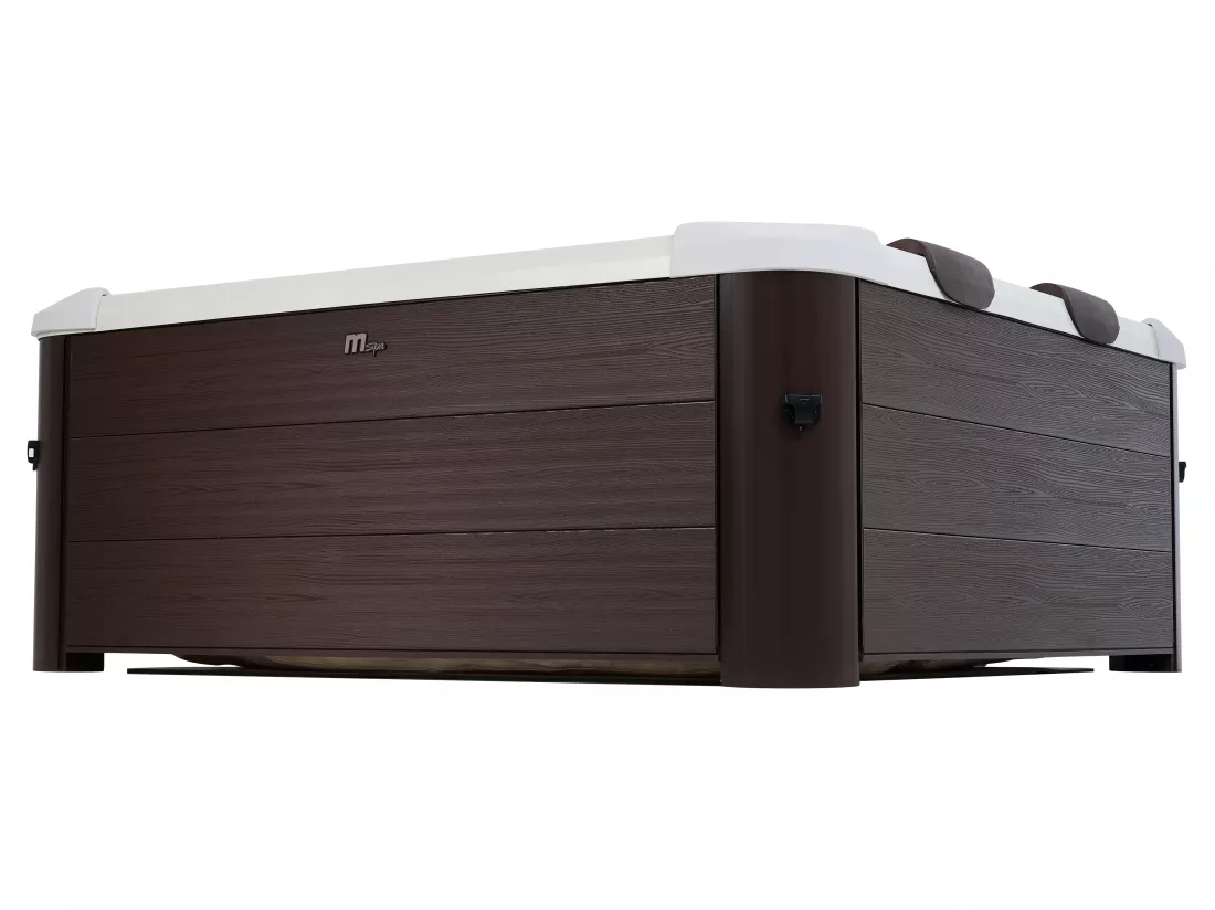 Spa semi-rigide MSpa 6 places marron avec accessoires - 120 jets - L160 x l160 x H65 cm - MAKEMO