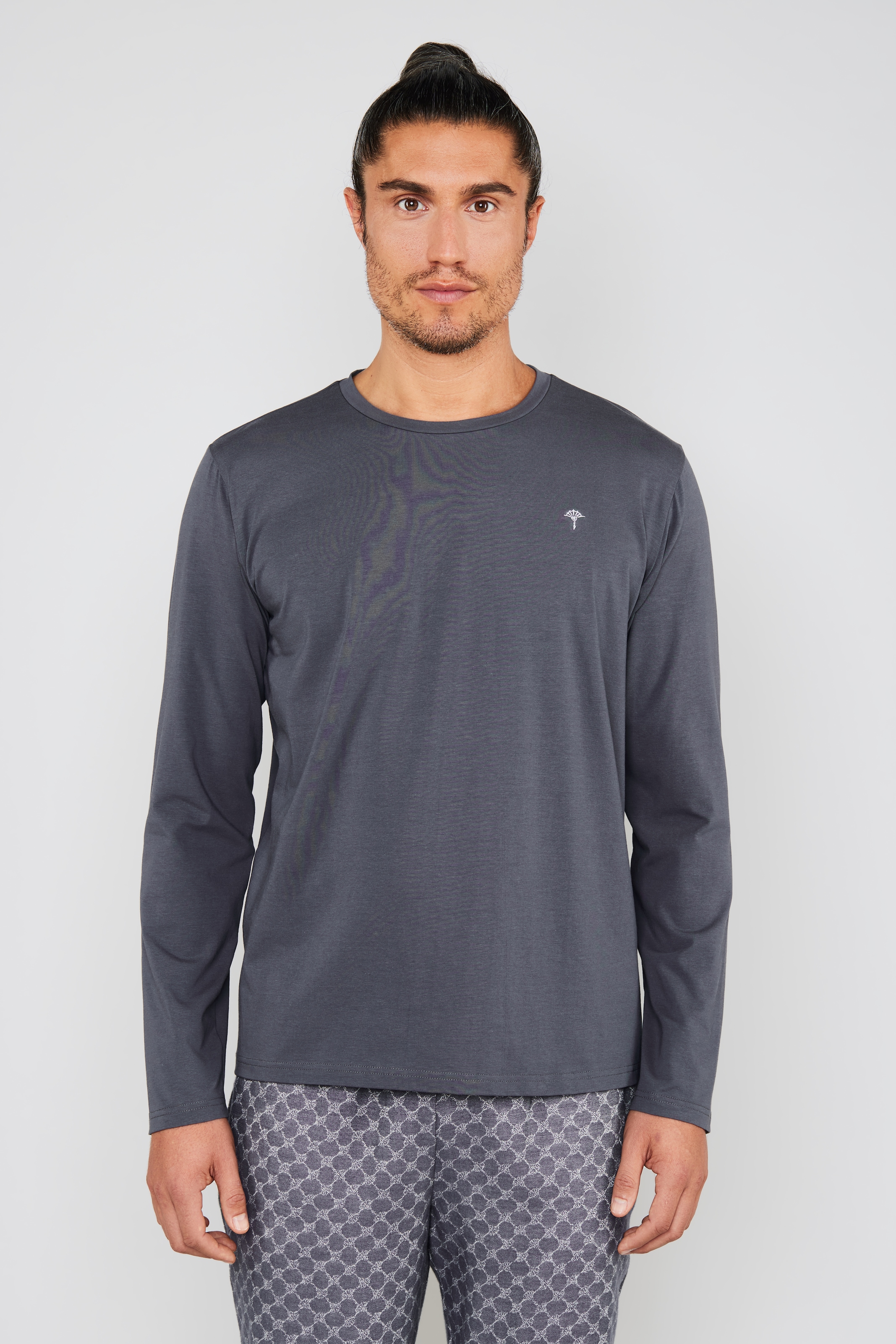 Marc O'Polo Langarmshirt , Rundhalsausschnitt, Langarm, Bauwoll-Mix, Regular Fit