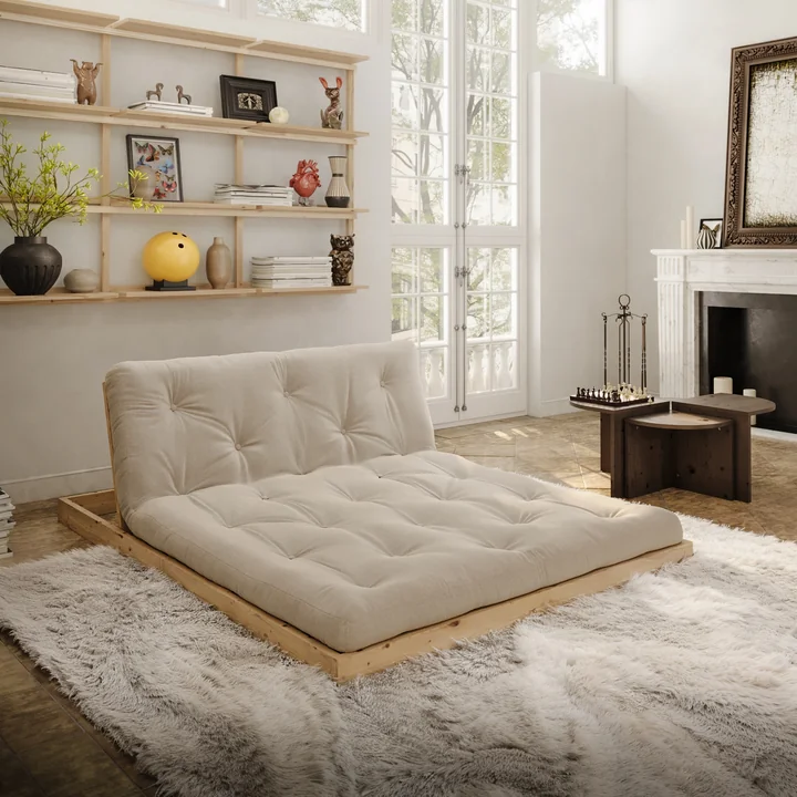 Karup Design - Flip Tagesbett, 140 x 200 cm, Kiefer natur / mocca (755)