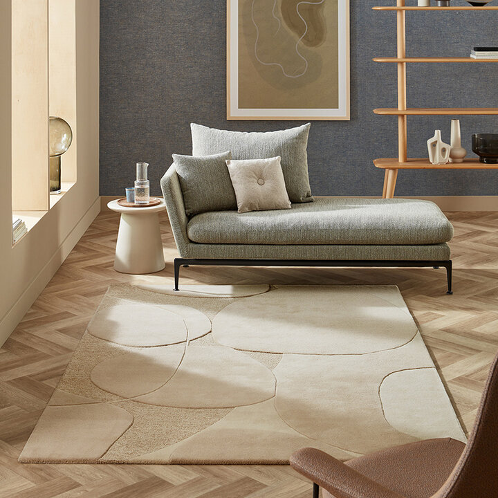 Modern wollen vloerkleed - Bolsena Beige