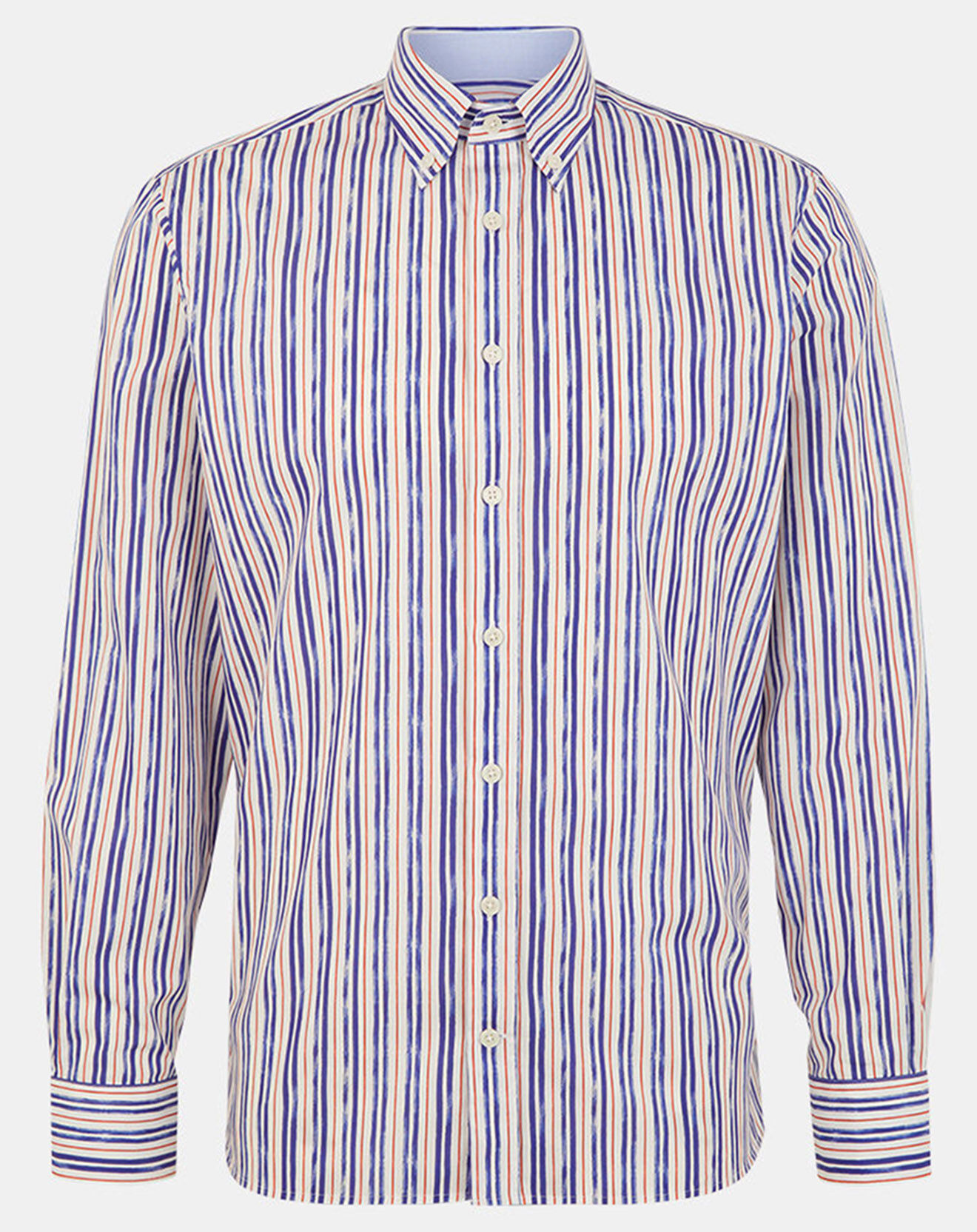 Hackett London Chemise Regular Fit à rayures bleu/rouge