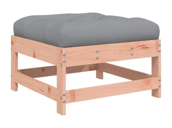 Repose-pied de jardin avec coussin bois massif douglas
