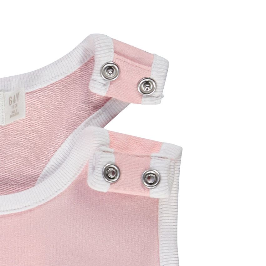 Combishort sans manches puff print flamand rose pour fille - Rose