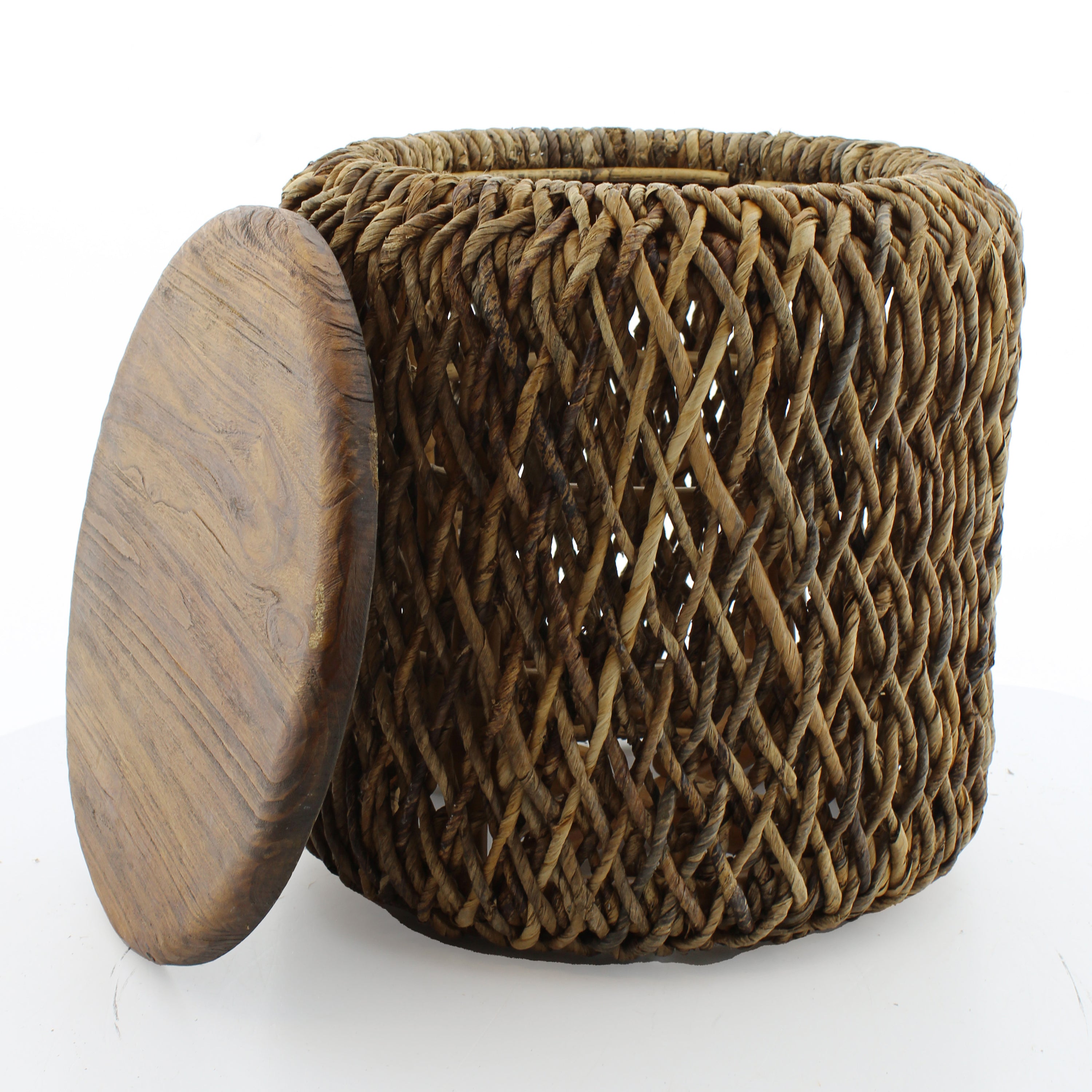 Van der Leeden Abaca Bijzettafel met Opbergruimte