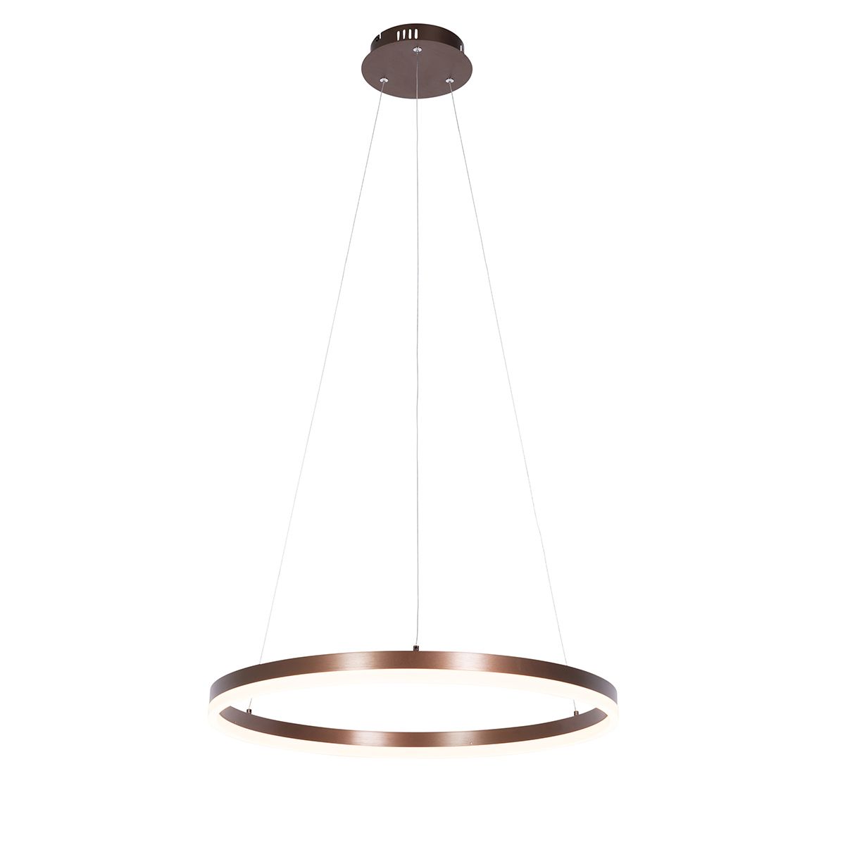 Hanglamp donkerbrons 60 cm incl. LED 3-staps dimbaar - Anello