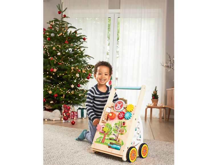 Houten loopwagen