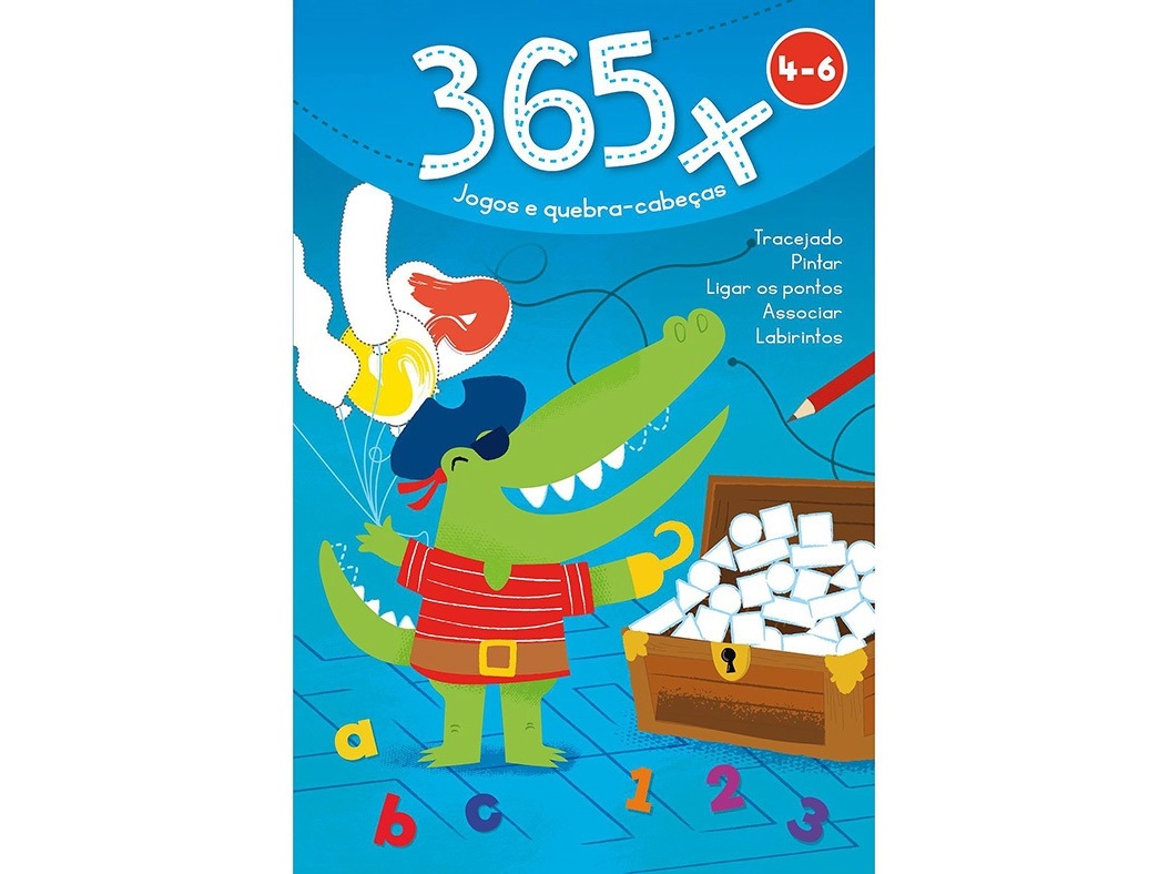 LIVRO 365 JOGOS E QUEBRA-CABEÇAS 4-6 ANOS
