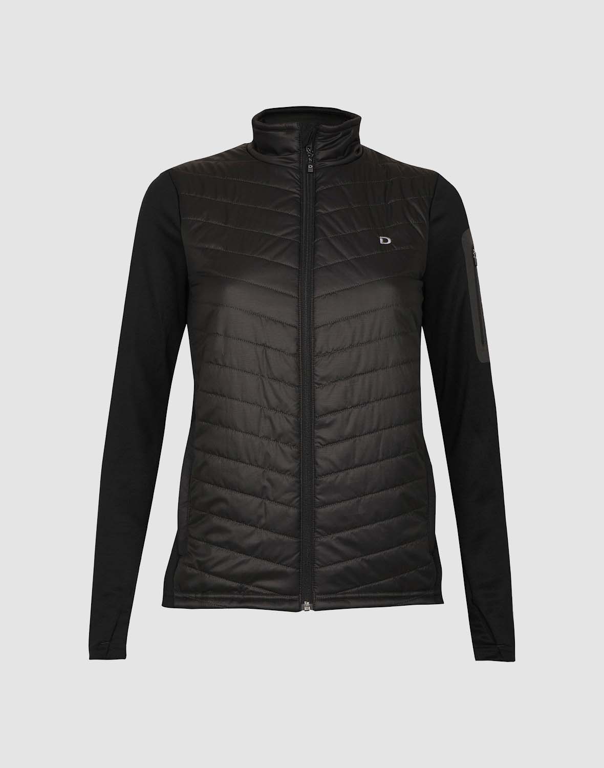 Jas met ritssluiting van merinowol/gerecyled polyester voor dames
