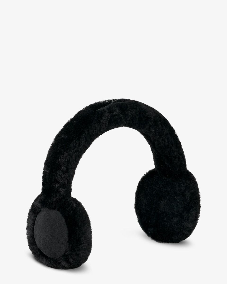 UGG Sheepskin Wireless Earmuff Black Dames Oorwarmers
