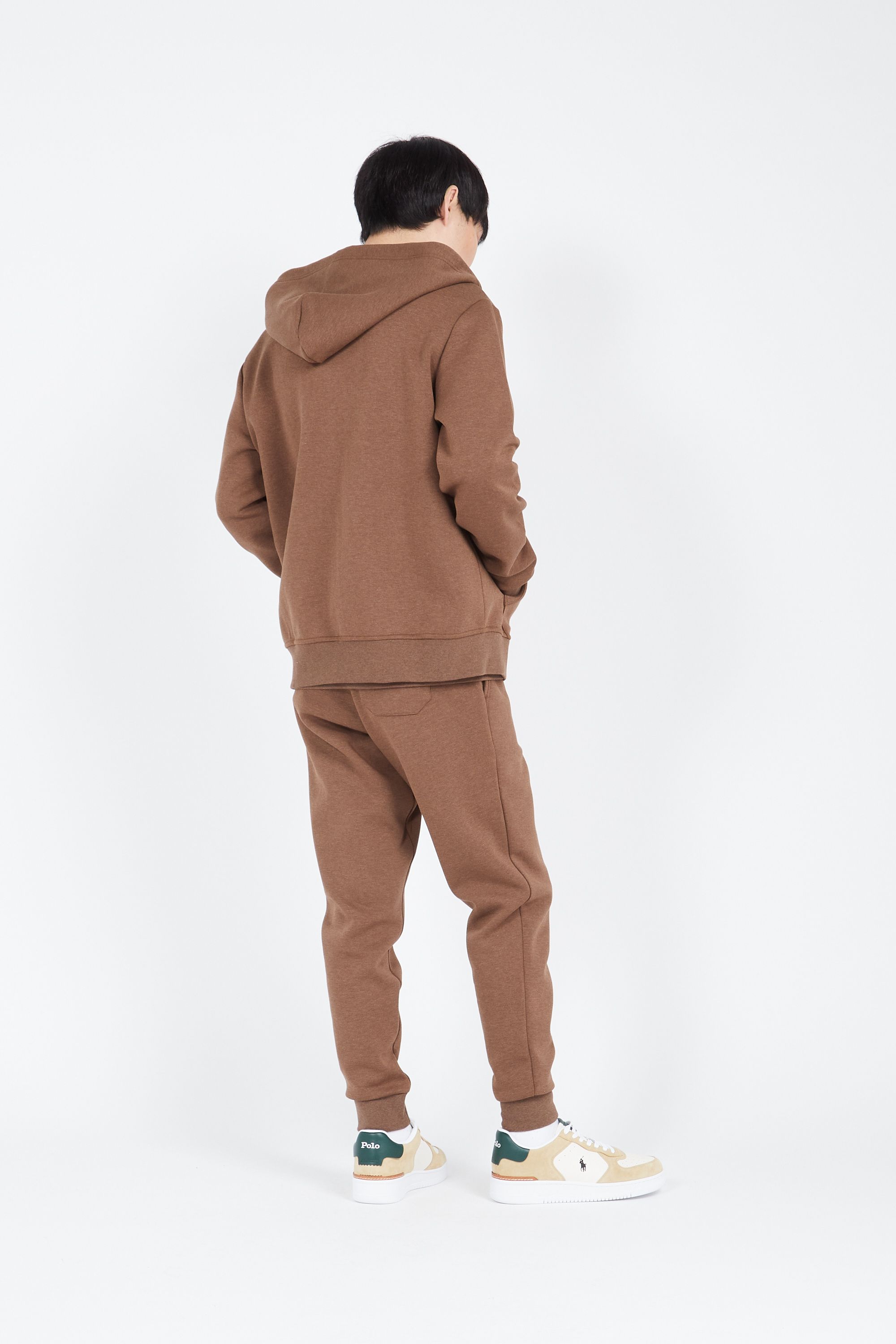 POLO RALPH LAUREN Hoodie zippé 30/1 DOUBLE KNT CVC-LSL-KNT Marron