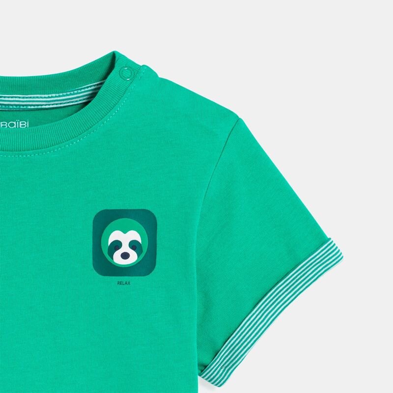 T-shirt à motif vert bébé garçon Vert