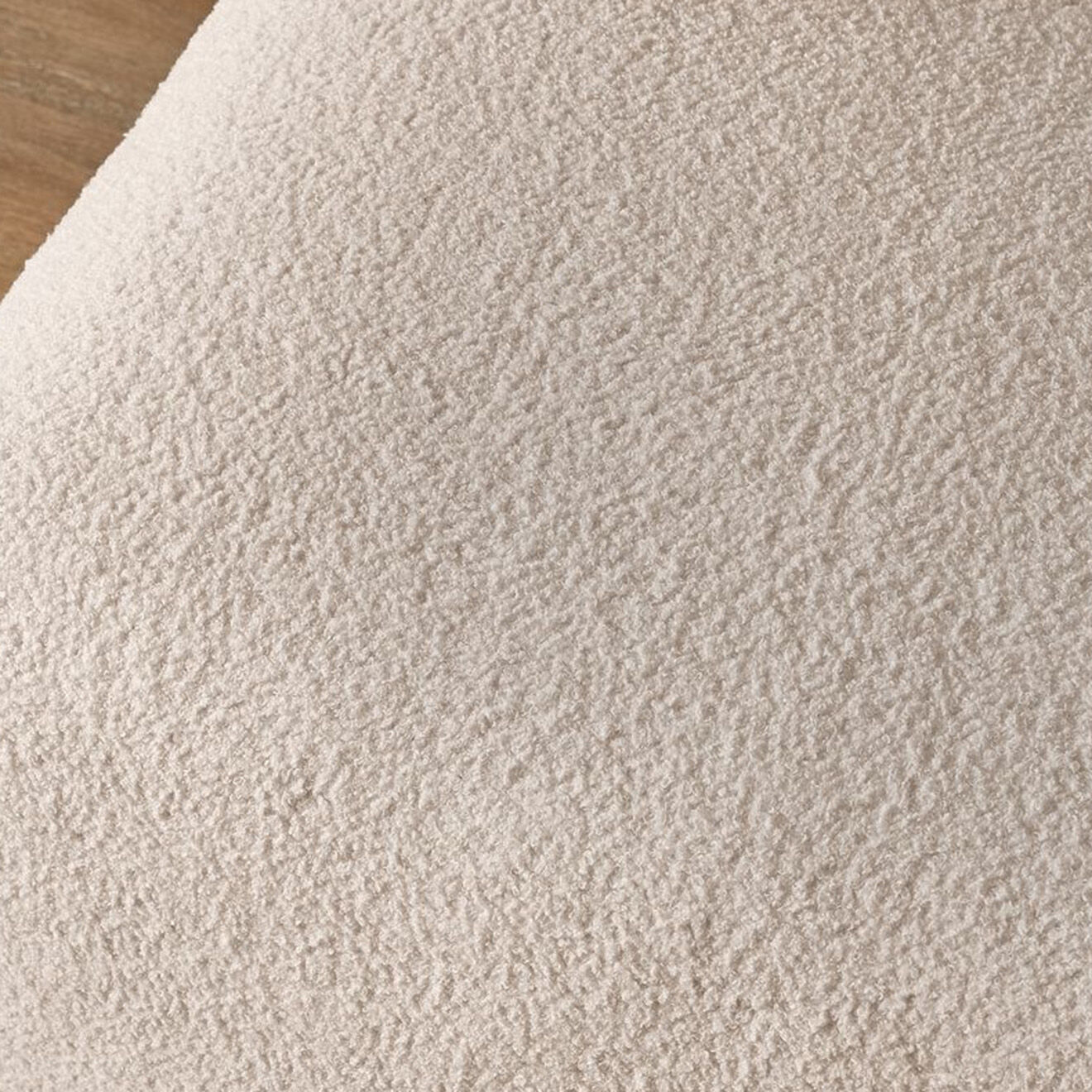 Bobochic Pouf bouclette rectangulaire Envy beige - 100x70x44 cm