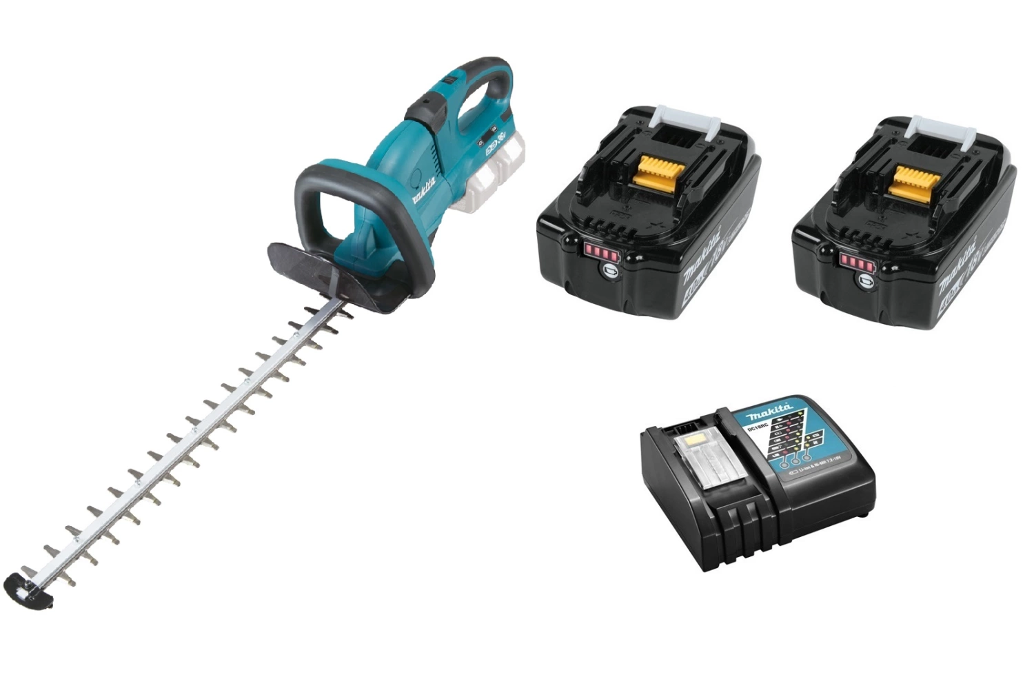 Makita DUH651RM2 36V (2x LXT 18V) Li-Ion Accu Heggenschaar set (2x 4.0Ah accu) - 650 mm