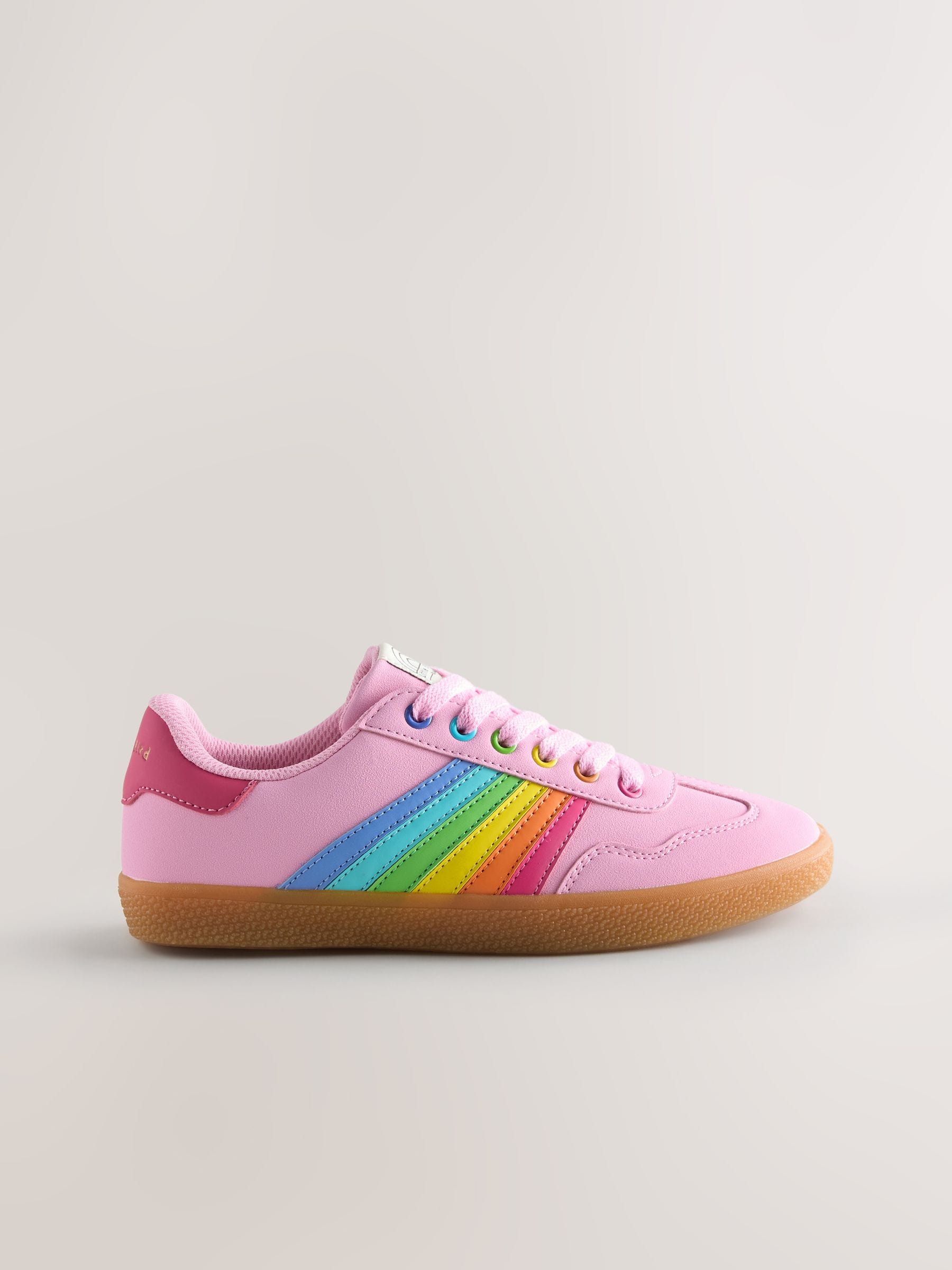 Multi - Little Bird by Jools Oliver Gum Sole sneakers met regenboogstrepen