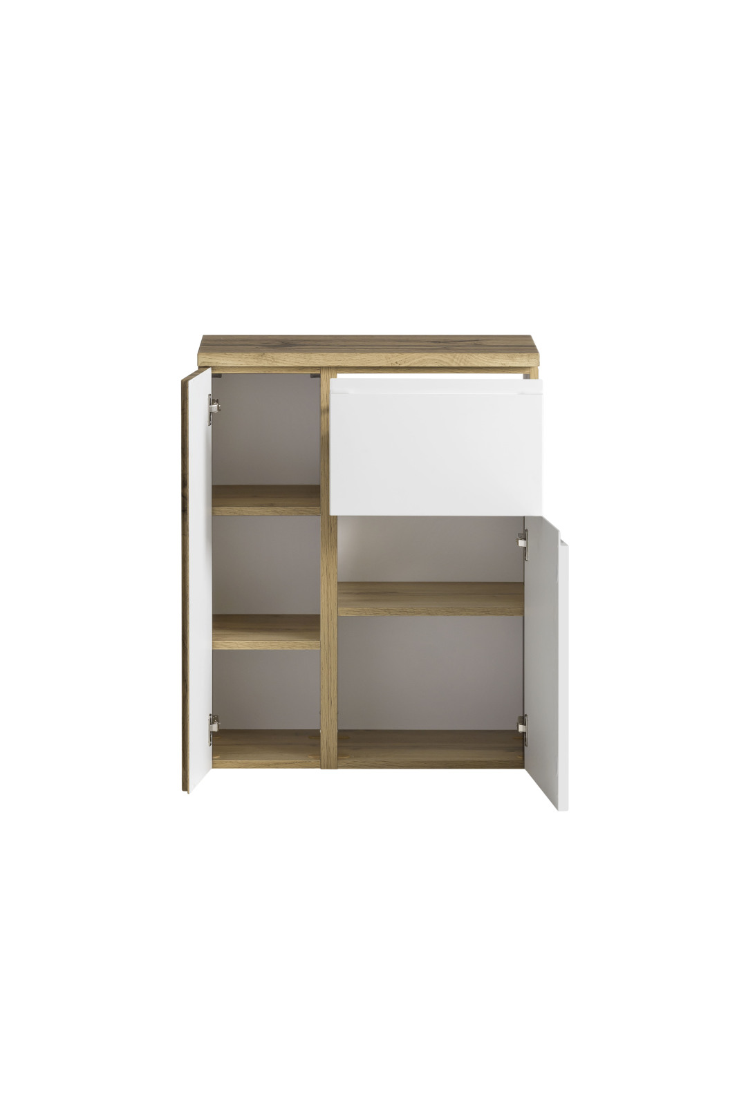 Unterschrank - Wotaneiche - weiß matt - 65 cm