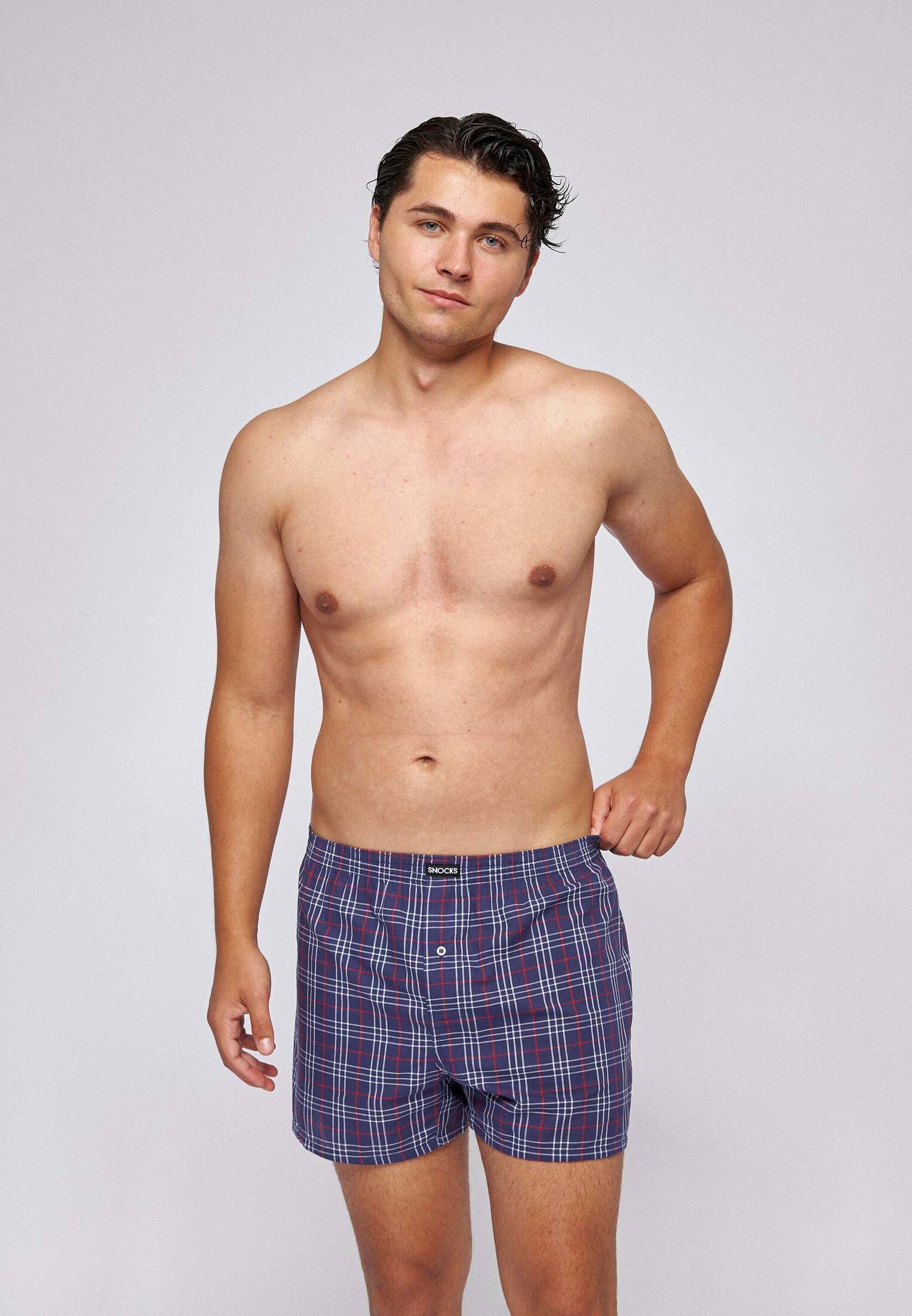 SNOCKS| Herren American Boxershorts im 3er Pack