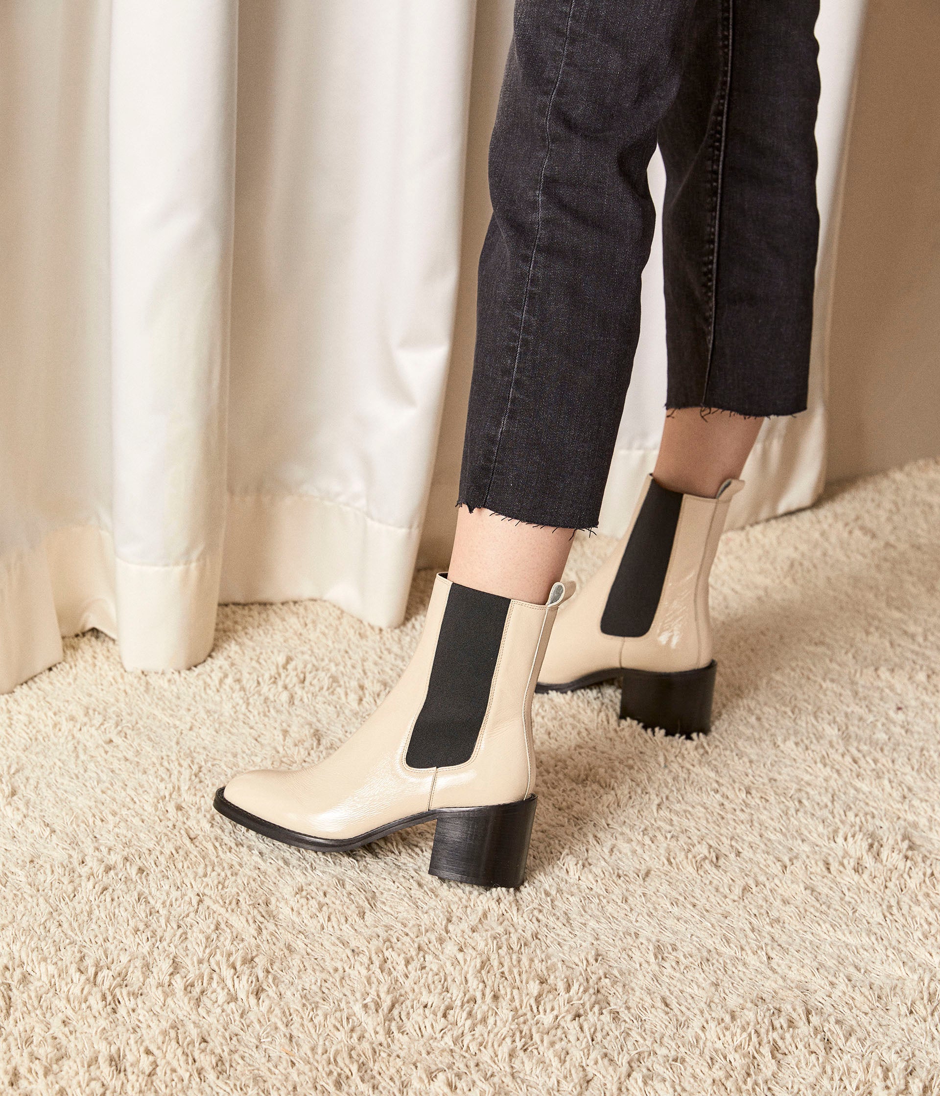 Chelsea boots écru Ophelia