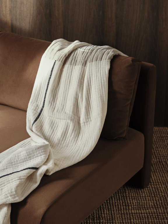 Ferm Living Dela plaid naturel 170x120