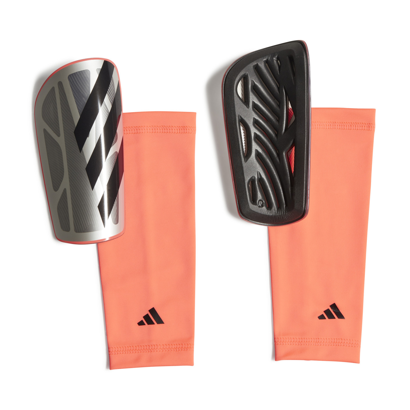 Adidas Tiro League Scheenbeschermers Grijs Zwart Roze
