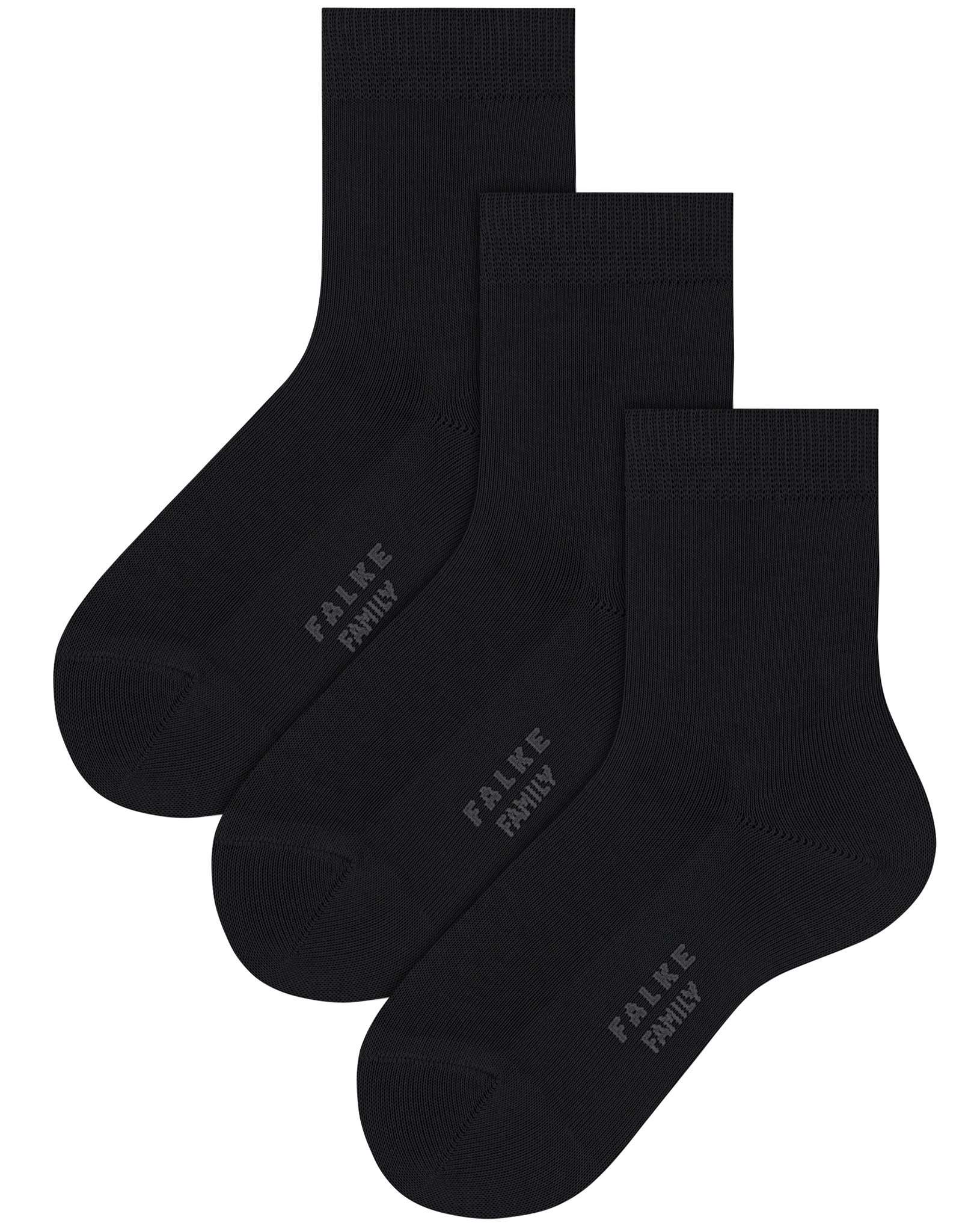 Socken FALKE FAMILY 3er-Pack in schwarz