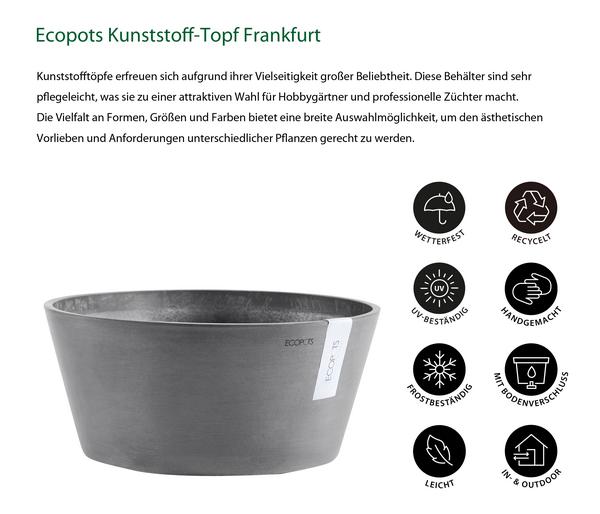 Ecopots Kunststoff-Topf Frankfurt, rund