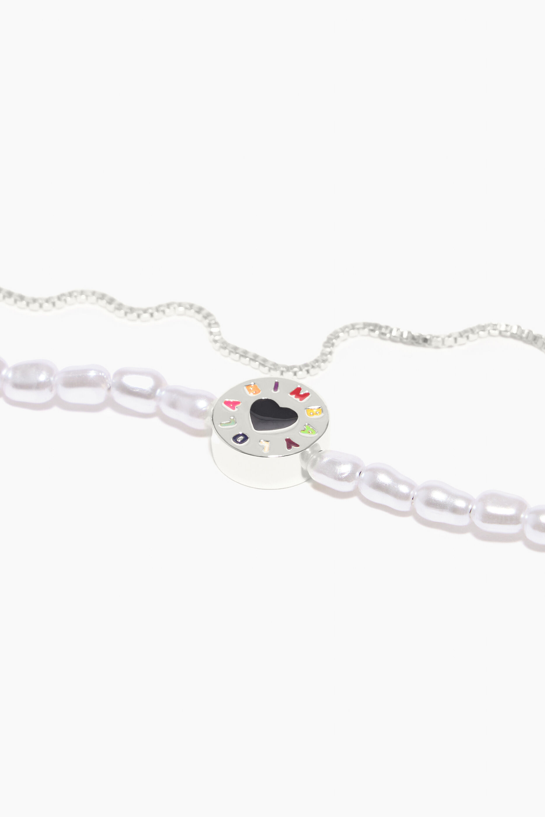 Pulseira de prata com duas pérolas