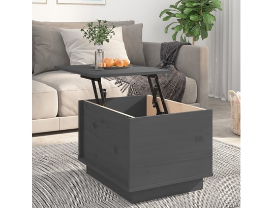 VIDAXL - Table basse gris 40x50x35 cm bois massif de pin