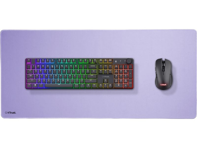 Trust Gaming-Mausmatte GXT 759P XXL Lila XXL-Gaming-Mauspad mit vernähtem Rand für komfortables und stabiles Gaming