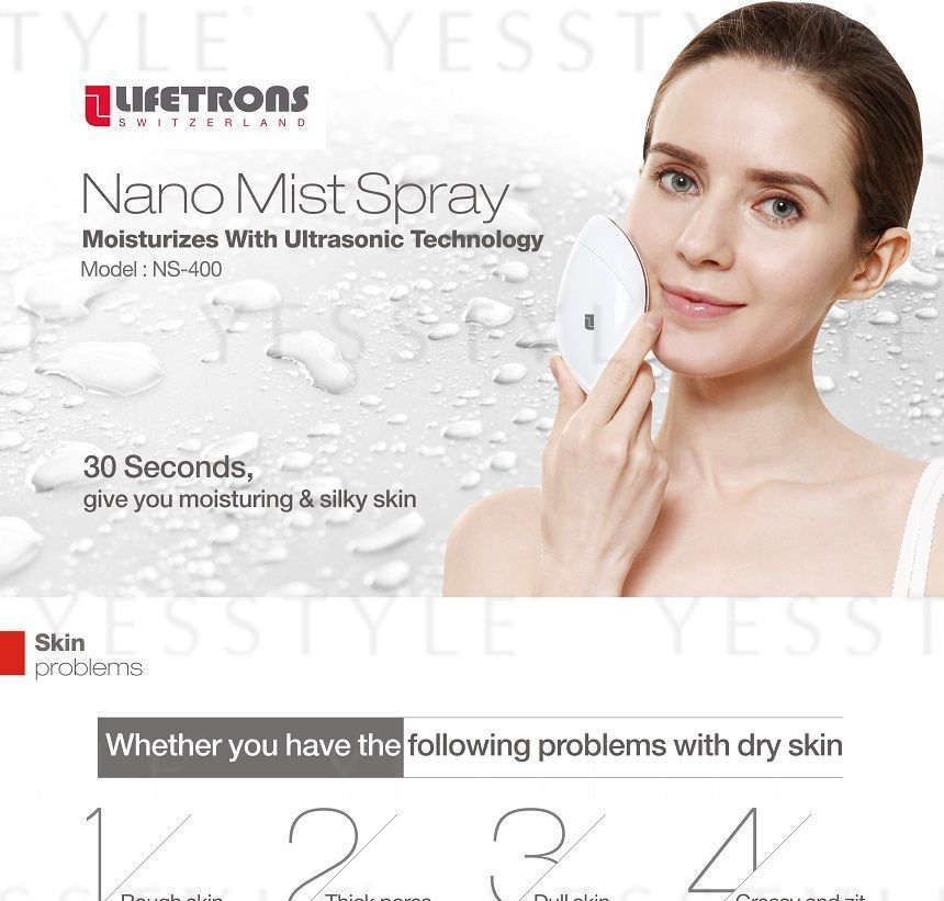 LIFETRONS - Nano Mist Spray Moisturizer met ultrasone technologie