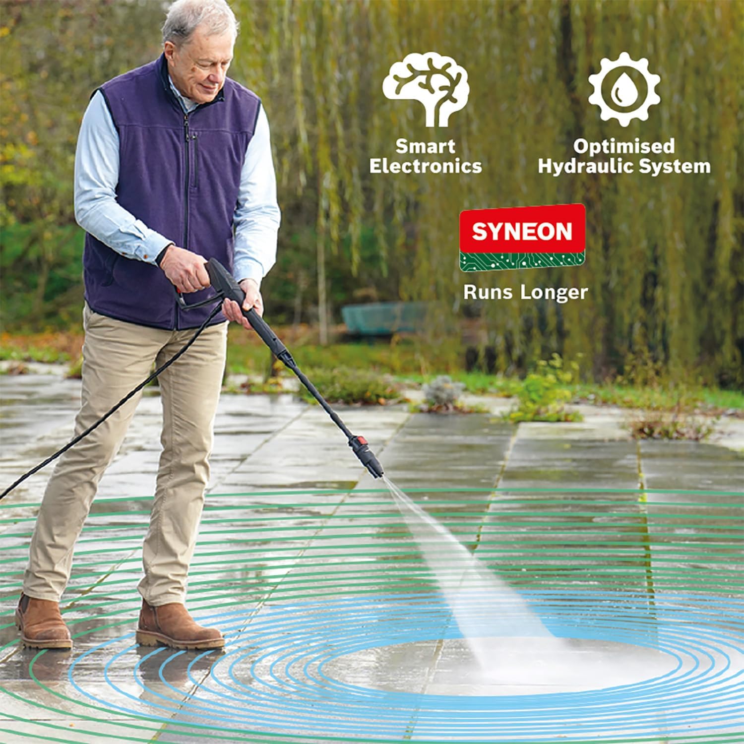 Bosch Kabelfreier und mobiler Hochdruckreiniger UniversalAquatak 36V-100 (für die Reinigung zu Hause oder unterwegs; 36-Volt-System, bis zu 45 min Laufzeit, ohne Akku)