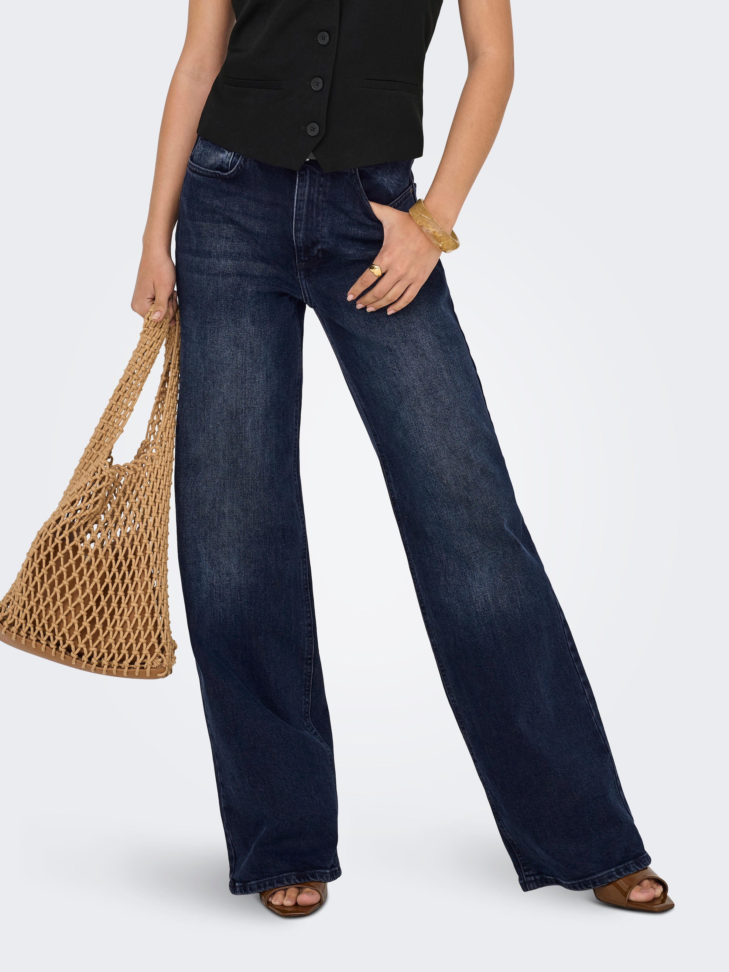 ONLY High-waist-Jeans »ONLJUICY HW WIDE DNM REA929 NOOS«
