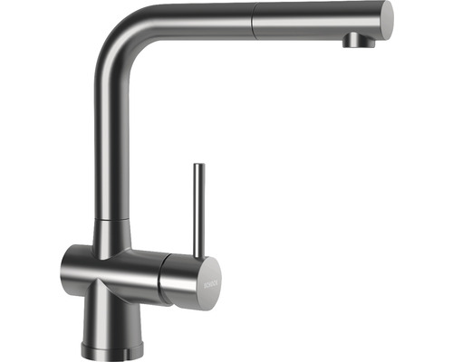 Keukenkraan met handdouche Schock Laios RVS afwerking 517125