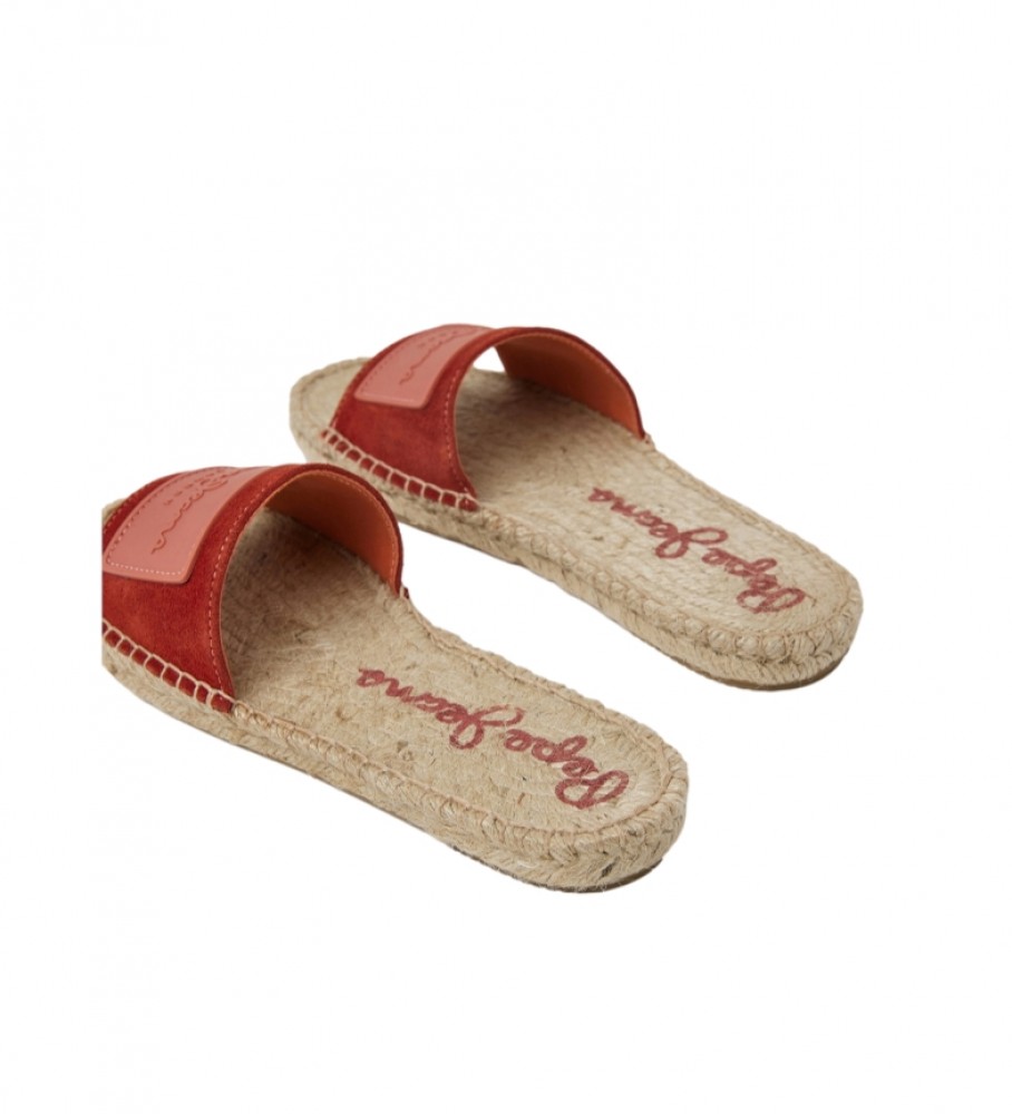 Sandálias Pepe Jeans Siva Berry em couro vermelho