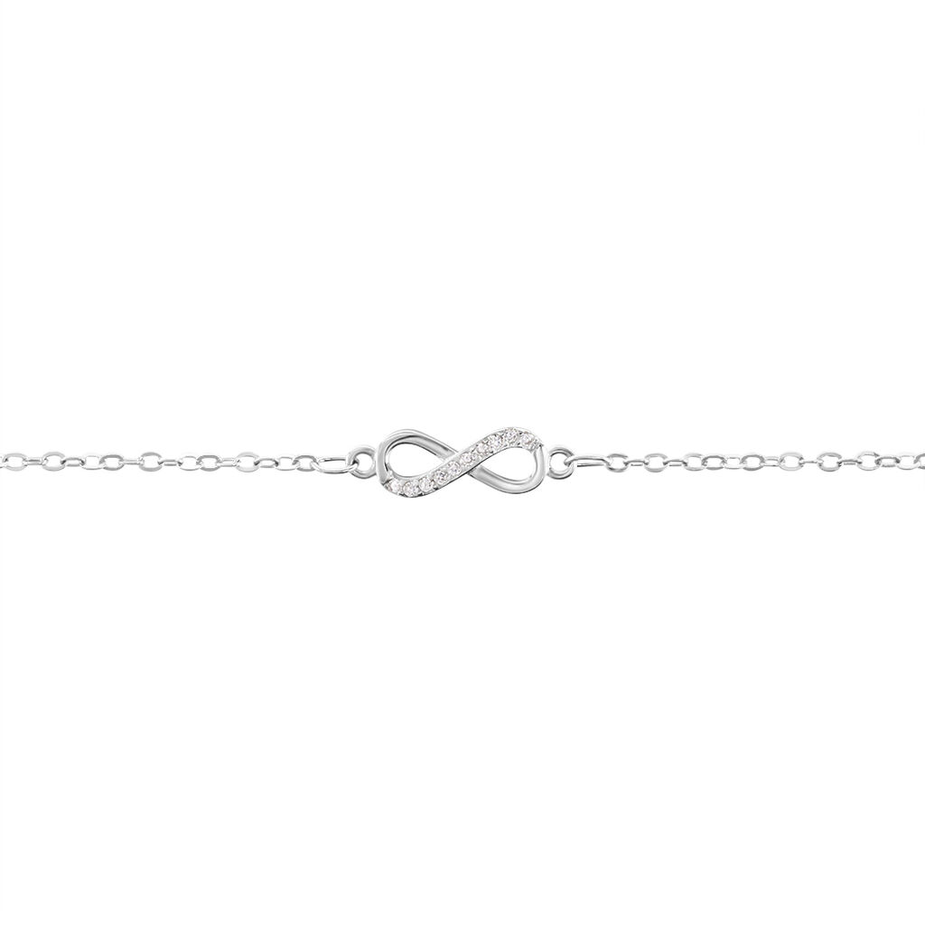 Bracelet Immortelle Argent Blanc Oxyde De Zirconium