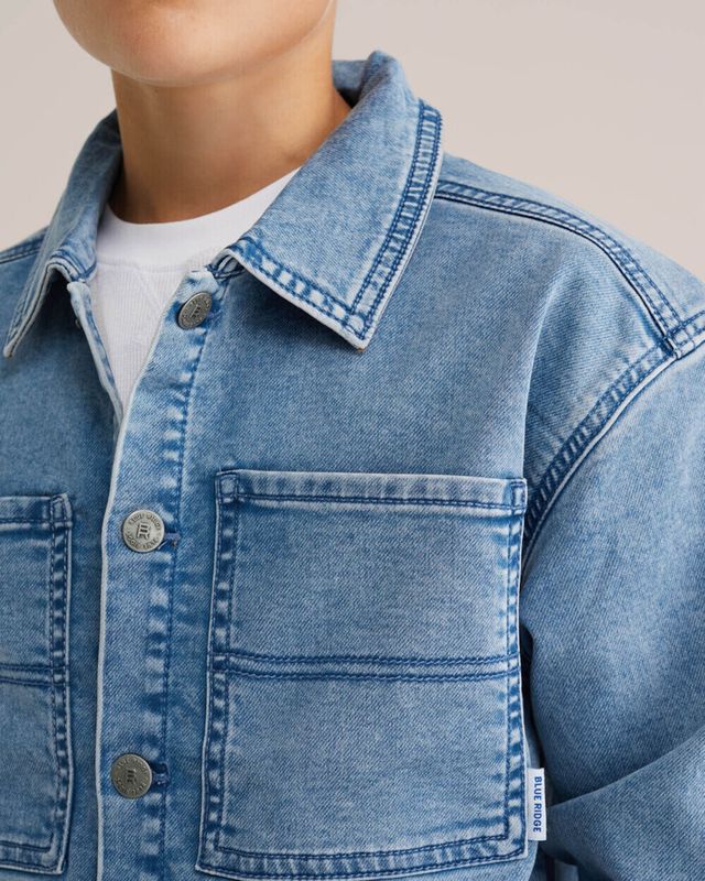WE Fashion - Denim Overshirt - Jongens - Oversized Fit - Met Stretch