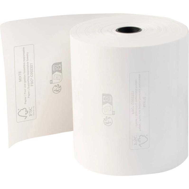 Bobines Caisses, Terminaux bancaires Exacompta 43818E - l 80 mm x L 76 m, Ø 72 mm - 1 pli(s) - paquet de 10