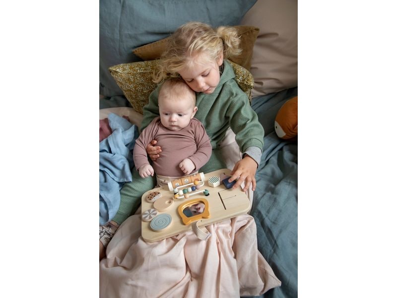 sebra Aktivitätstafel aus Holz Woodland Aktivitätsbrett aus Holz für Babys