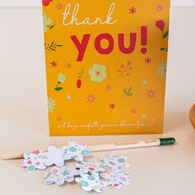 Bloeipotloden - Thank you   confetti