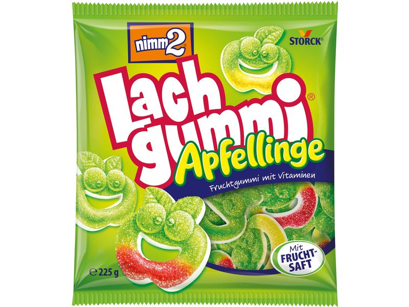Storck Nimm2 Lachgummi Apfellinge 225 g Fruchtgummi mit Vitaminen