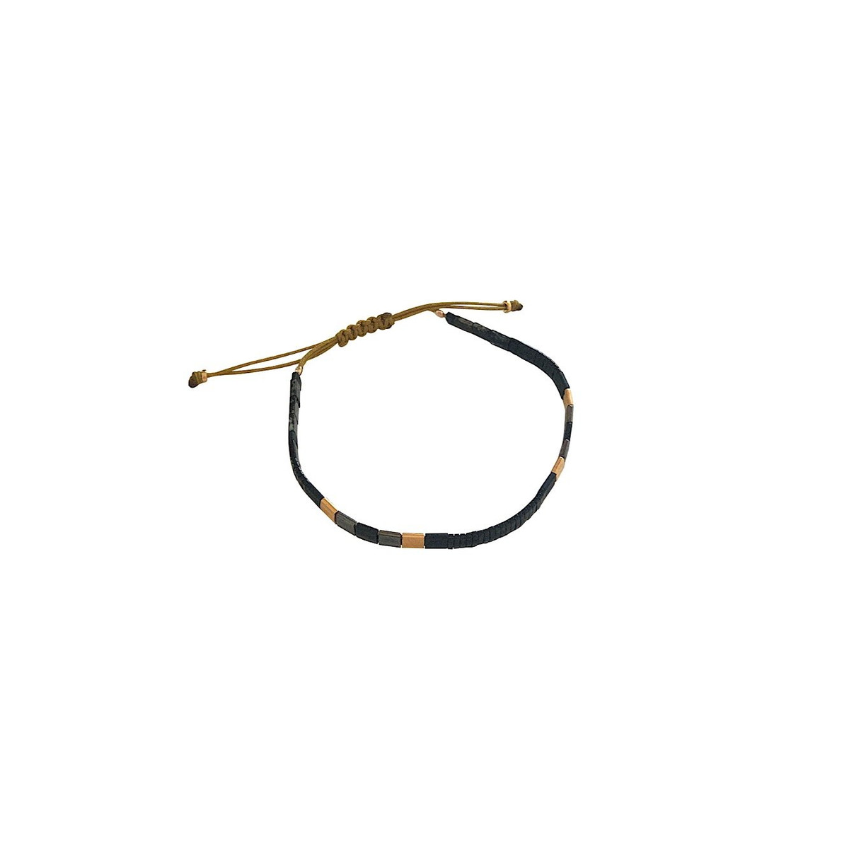 Bracelet Claire BERTEAU Nairobi Perles plates en verre 3