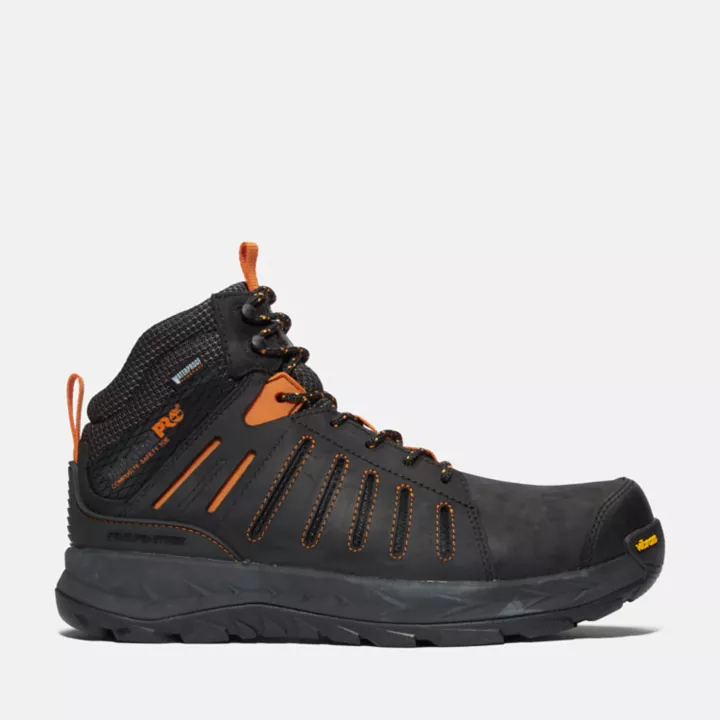 Bota de trabalho Trailwind Comp-Toe para homens, na cor preta.