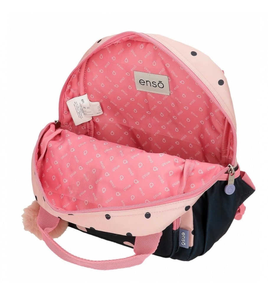 Mochila pequena Enso Friends Together com rodinhas rosa