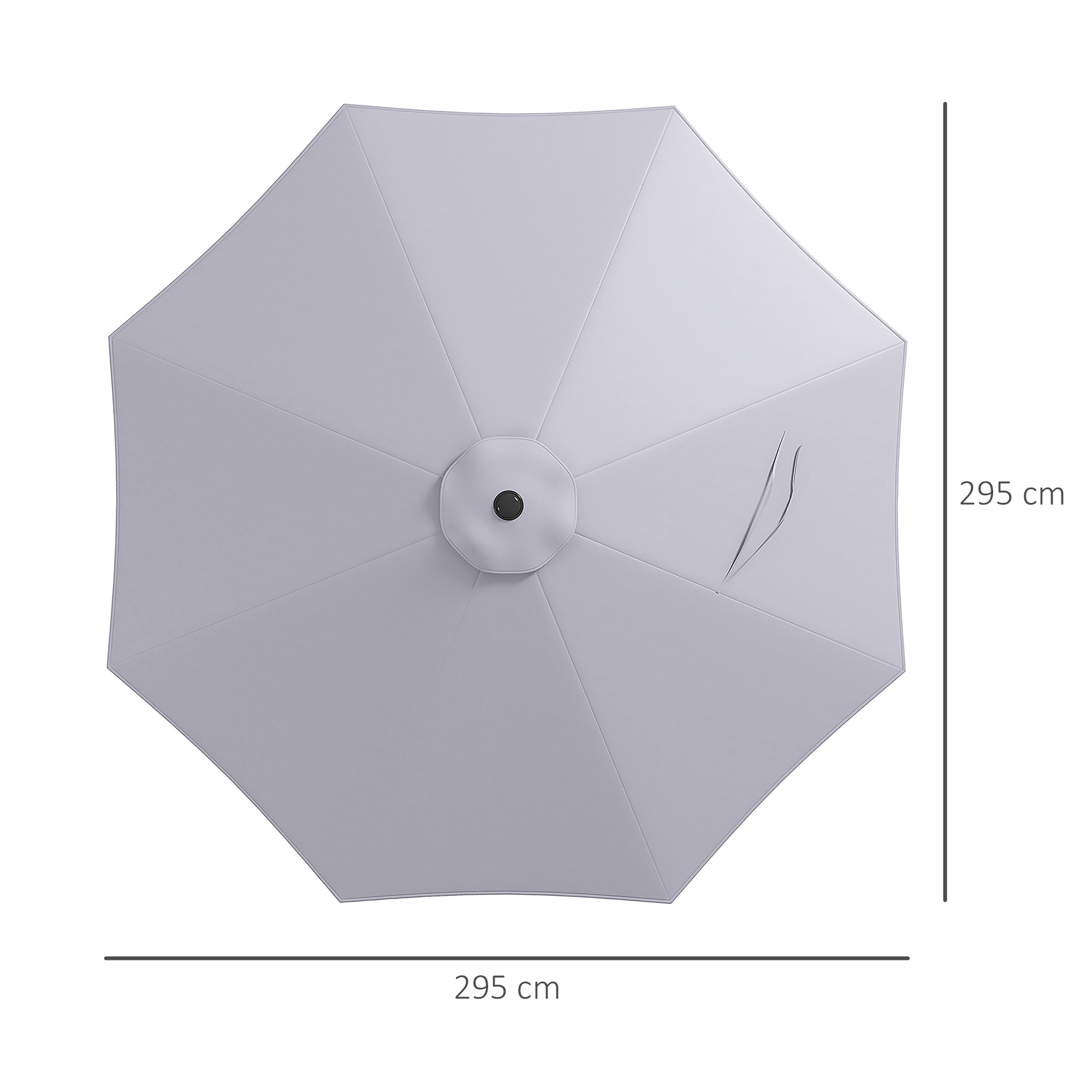 Cobertura de guarda-chuva Outsunny cinza